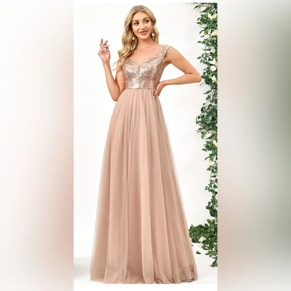 Ever Pretty | Dresses | Nwt Shiny Sequin Bodice Off The Shoulder Maxi Tulle Evening Dress Rose Gold | Poshmark Ever Pretty | Dresses | Nwt Shiny Sequin Bodice Off The Shoulder Maxi Tulle Evening Dress Rose Gold | Poshmark